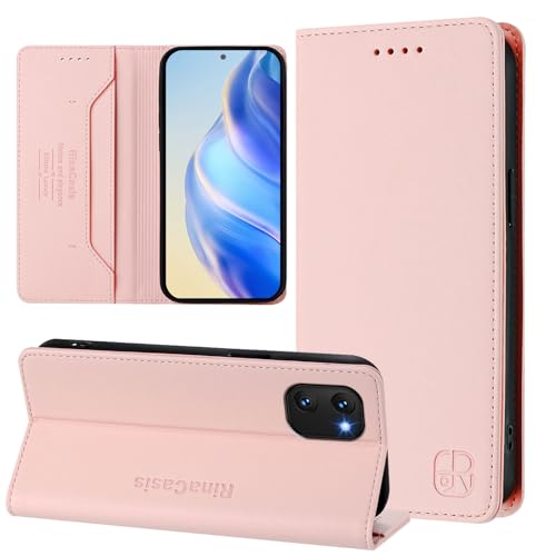 Rfvzubemok Kompatibel mit Umidigi Power 7 4G Brieftasche mit Magnetverschluss Hülle,Kompatibel mit Umidigi Power 7s 4G Flip-Kickstand-Gehäuse Pink von Rfvzubemok