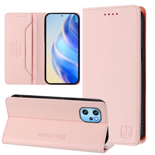 Rfvzubemok Kompatibel mit Umidigi Power 7 Max 4G Brieftasche mit Magnetverschluss Hülle,Kompatibel mit Umidigi Power 7 Max 4G Flip-Kickstand-Gehäuse Pink von Rfvzubemok