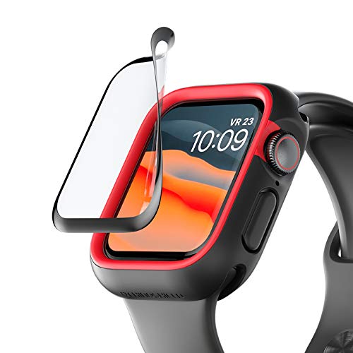 RhinoShield 3D Impact Screen Protector kompatibel mit Apple Watch SE & Serie 6/5 / 4 - [44mm] | Aufprallschutz - 3D gebogene Ecken für volle Abdeckung - Langlebig und Kratzresistent von RhinoShield