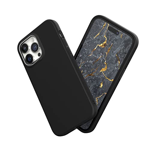 RhinoShield Case kompatibel mit [iPhone 14 Pro Max] | SolidSuit - Stoßdämpfende & schlanke Schutzhülle mit Premium Finish - 3.5 Meter Fallschutz - Klassik Schwarz von RhinoShield