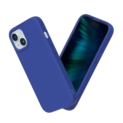 RhinoShield Case kompatibel mit [iPhone 15] | SolidSuit - Stoßdämpfende & schlanke Schutzhülle mit Premium Finish - 3.5 Meter Fallschutz - Blau von RhinoShield