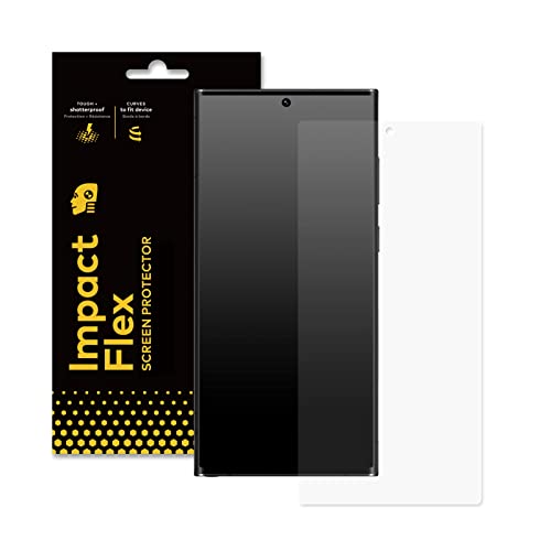 RhinoShield Displayschutzfolie kompatibel mit [Galaxy S23 Ultra] | Impact Flex - Edge to Edge/Schockresistent - Klarer und Kratzresistenter Displayschutz von RhinoShield