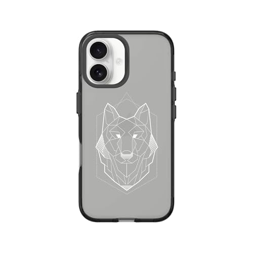 RhinoShield JellyTint Farbige, transparente Schutzhülle kompatibel mit [iPhone 16] | Übertrifft militärische Standards, Kratzfest, stoßfest - [Geometric Wolf] von RhinoShield