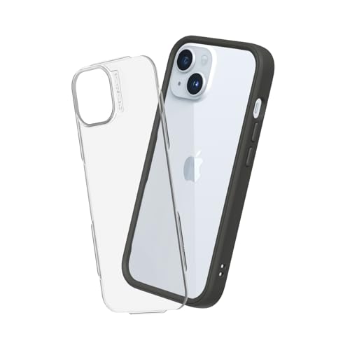 RhinoShield Modulares Case kompatibel mit [iPhone 15] | Mod NX - Anpassbare & stoßdämpfende Schutzhülle im schlanken Design - 3.5 Meter Fallschutz - Graphite von RhinoShield