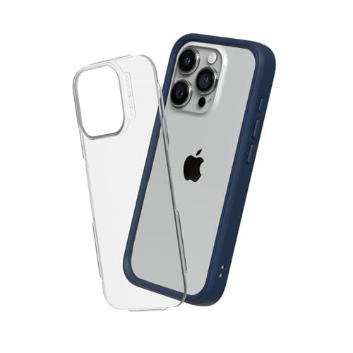 RhinoShield Modulares Case kompatibel mit [iPhone 15 Pro Max] | Mod NX - Anpassbare & stoßdämpfende Schutzhülle im schlanken Design - 3.5 Meter Fallschutz - Marineblau von RhinoShield