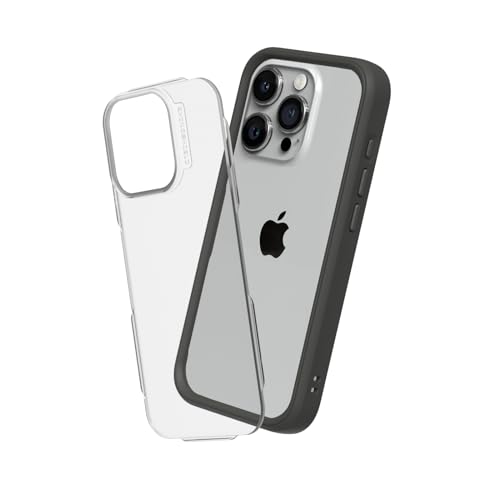 RhinoShield Modulares Case kompatibel mit [iPhone 15 Pro] | Mod NX - Anpassbare & stoßdämpfende Schutzhülle im schlanken Design - 3.5 Meter Fallschutz - Graphite von RhinoShield