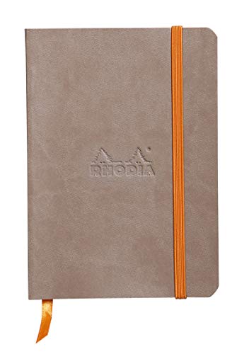 Rhodia 117354C Rhodiarama Notizheft (mit weichem Umschlag, dot grid, 72 Blatt, 90 g elfenbeinfarbenes Papier, DIN A6, 10,5 x 14,8 cm, Lesezeichen, Innentasche) 1 Stück maulwurfsgrau von Rhodia