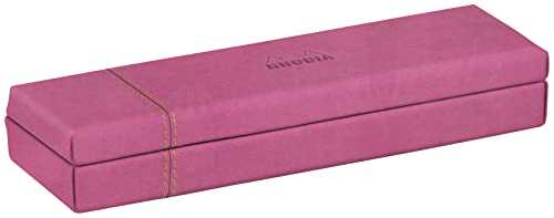 Rhodia 194520C - Stiftetui 21x5, 5x3 cm, elegant aus Kunstleder, ideal für Stifte, Pinsel & Kugelschreiber, 1 Stück, Fuchsia von Rhodia