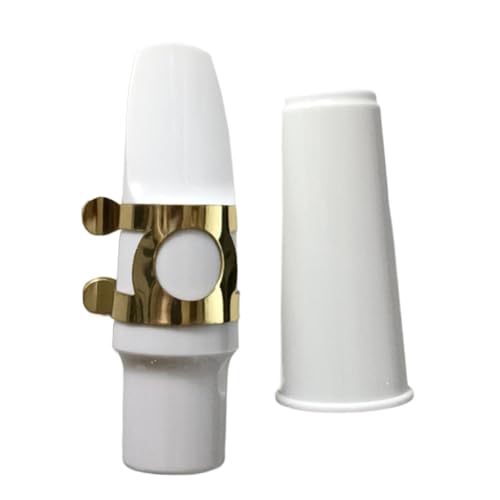 Alto Saxophone Mouthpiece, Woodwinds Mouthpiece, Mouthpiece with Ligature, Saxophone Ligature and Cap, Alto Saxophone Mouthpiece Kit, Saxophone Sound Developer, Musical Saxophone Accessories von Riaisttd