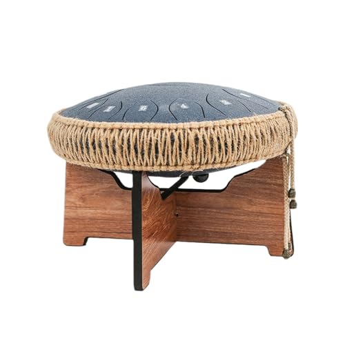 Zungentrommelhalterung | Handpan-Trommel-Präsentationsständer | Abnehmbarer Trommelständer | Zungentrommelständer aus Holz mit 14 x 14 x 8 cm/5,51 x 5,51 x 3,15 Zoll für professionelle Zungentrommeln von Riaisttd