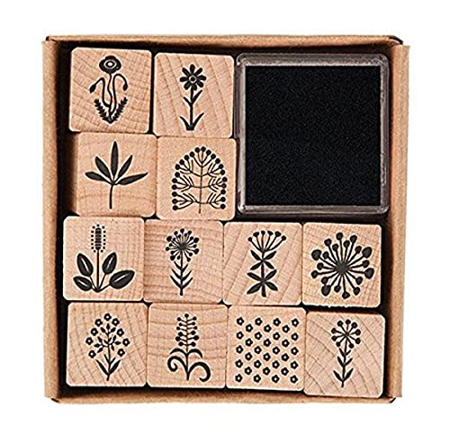 Rico Design – Holzstempel-Set mit Blumenmotiven, Natur von Rico Design