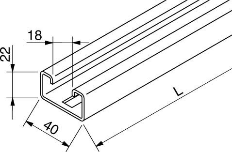 Rico C-Profilschiene 16F2-3000-L von Rico