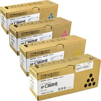 4 Ricoh Toner SPC360HE Multipack K C M Y 4-farbig von Ricoh