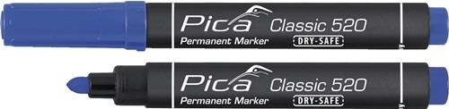 10 Stk. Pica Permanentmarker Classic blau Strich-B.1-4mm Rundspitze Riebensahm von Riebensahm