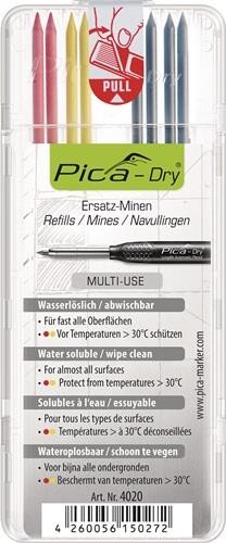 Pica Minenset -Dry 4x schwarz,2x rot,2x gelb feucht abwischbar 8 Minen/Set 4020 Pica Minenset -Dry 4x schwarz,2x rot,2x gelb feucht abwischbar 8 Minen/Set 4020 von Riebensahm