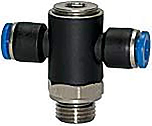 RIEGLER 109568-173.014-10 T-Steckverschraubung »Blaue Serie«, drehbar, G 1/4 außen, Ø 10 mm, 1Stk von Riegler