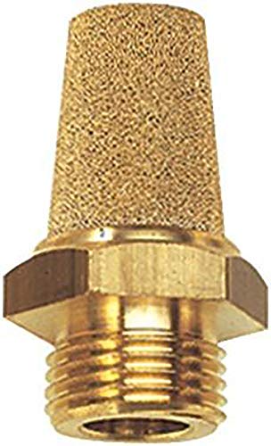 Riegler 113346 Sinterbronze-Schalldämpfer, Messinggewinde / Sechskant, G 3/8, AF 19 von Riegler