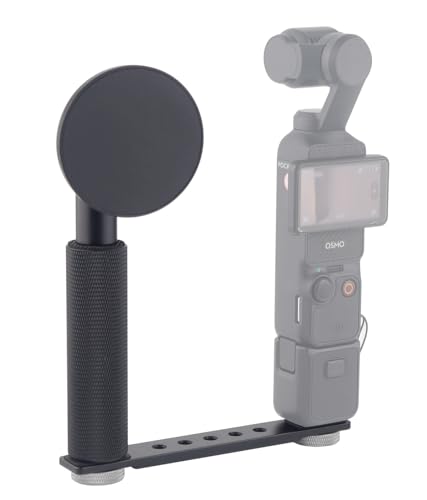 Rigdance Magnetische Handyhalterung mit Griff für DJI Osmo Pocket 3, Pocket 3 Zubehör, Erweiterungsadapter mit 6,35 mm Gewindeloch, kompatibel mit Magsafe-Telefonen von Rigdance