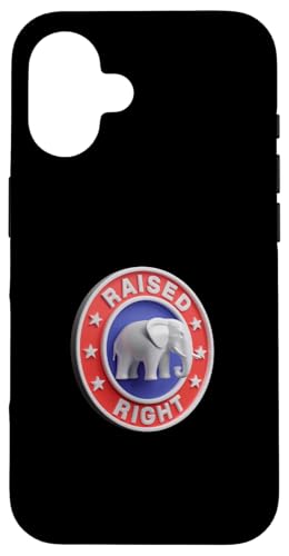 Hülle für iPhone 16 Elefant der erhobenen Rechten im republikanischen Stolz von Right Rise Republican Elephants