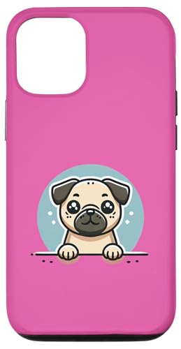 Hülle für iPhone 13 Pro Niedlicher Mops, der herausschaut, Mops-Liebhaber, Schatten, Mopsmutter von RightUR Pug Lover