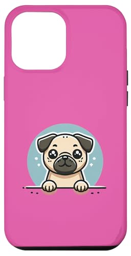 Hülle für iPhone 15 Pro Max Niedlicher Mops, der herausschaut, Mops-Liebhaber, Schatten, Mopsmutter von RightUR Pug Lover