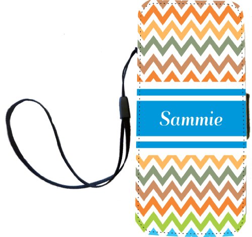 Rikki Knight Sammie Schutzhülle für iPhone 5/5S, mit blauem Chevron-Namen, mit Magnetklappe, Sammie, Blauer Chevron-Name von Rikki Knight