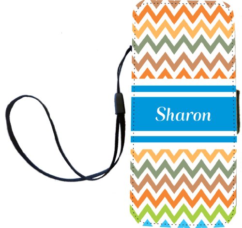 Rikki Knight Sharon Schutzhülle für iPhone 5 / 5S, mit blauem Chevron-Motiv, mit Magnetverschluss, Motiv: Blauer Chevron-Name von Rikki Knight