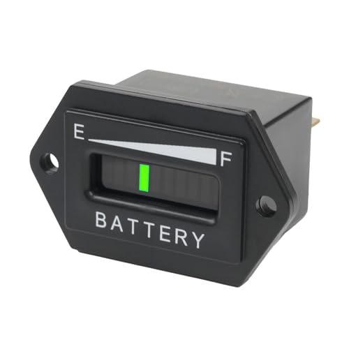 RileyFine LED-Batterie-Kapazitätsanzeige, Blei-Säure-Batterie-Spannungsanzeige von Ladung und Entladung, Batterie-Tester mit Alarmfunktion, geeignet für Golf Cart Gabelstapler RV (M-36v) von RileyFine