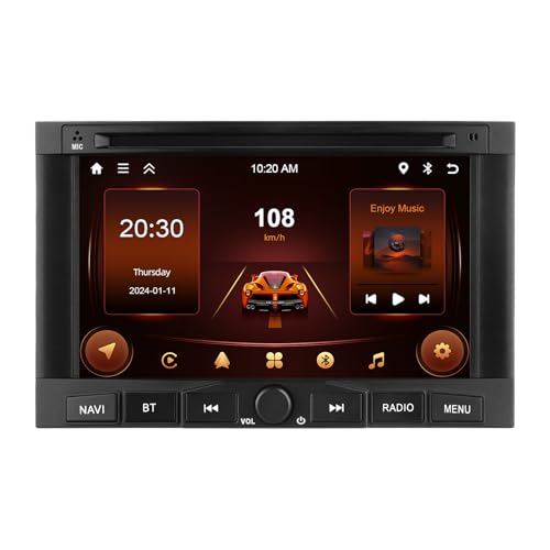 2G+64G Wireless Carplay Android 13 Autoradio 2 Din für Peugeot von Rimoody