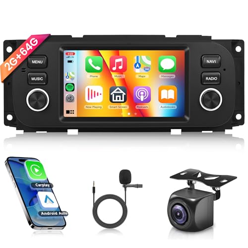 2G+64G Wireless Carplay Android Autoradio für Jeep Grand Cherokee Wrangler Liberty Chrysler Grand Voyager 300M PT Cruiser RAM 1500 2500 von Rimoody