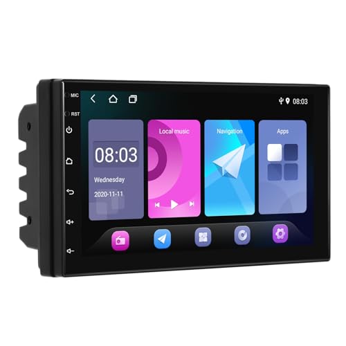 Android 13 Autoradio 2 Din mit GPS Navi WiFi IOS/Android Mirror Link 7 Zoll Touchscreen Autoradio mit Bluetooth FM Radio DAB/OBD/DVR/USB/EQ Lenkradsteuerung Rückfahrkamera Mikrofon von Rimoody