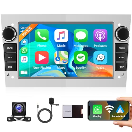 Wireless Carplay Android 13 Autoradio 2 Din für Opel Astra Antara Vectra Corsa Zafira Meriva Vivara Vivaro 7 Zoll Autoradio mit Android Auto Navi GPS WiFi Mirror Link Bluetooth FM/RDS Rückfahrkamera von Rimoody