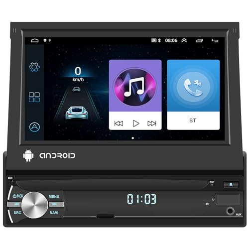 Wireless Carplay Android Autoradio 1 Din mit Android Auto 7 Zoll Ausfahrbares Bildschirm Autoradio von Rimoody