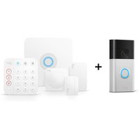 Ring Alarm 2.0 Sicherheitssystem - Komplett-Set + Battery Video Doorbell von Ring