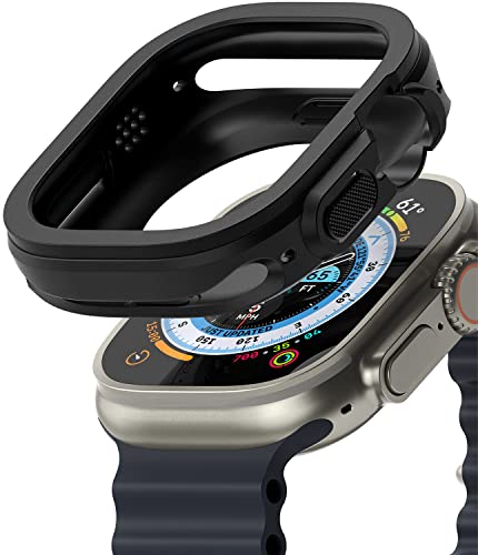 Ringke Air Sports Hülle Kompatibel mit Apple Watch Ultra 2 (2023) / Ultra 49mm Flexible Leichte TPU Robuste Kratzfeste Schutzhülle - Black von Ringke