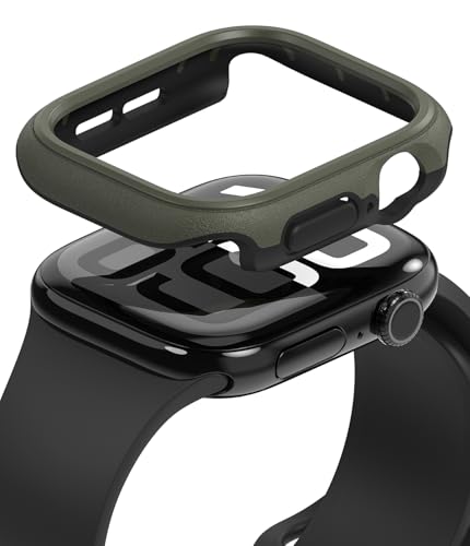 Ringke Onyx Case Compatible with Apple Watch 10 46mm Hülle, Slim Snug Fit Stoßfest Kratzfest Bumper Handyhülle mit Einzigartigem Textur Design und Rahmen Schutz - Dark Green von Ringke