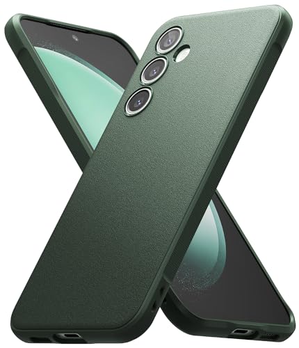 Ringke Onyx Case Kompatibel mit Samsung Galaxy S23 FE Hülle, [Fester Griff] rutschfest Schlankes Slim Fit Einzigartige Textur TPU Robuste Stoßfeste Anti-Kratzer Handyhülle - Dark Green von Ringke