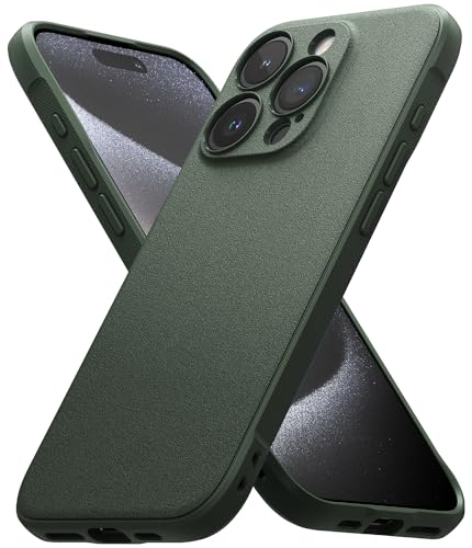 Ringke Onyx Case Kompatibel mit iPhone 15 Pro Max Hülle, Verbesserte Griffigkeit TPU Stoßfänger Handyhülle für iPhone 15 Pro Max 6,7"- Dark Green von Ringke