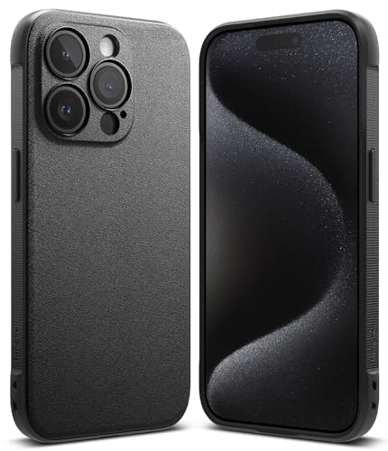 Ringke Onyx Case Kompatibel mit iPhone 15 Pro Max Hülle, Verbesserte Griffigkeit TPU Stoßfänger Handyhülle für iPhone 15 Pro Max 6,7" - Matte Black von Ringke