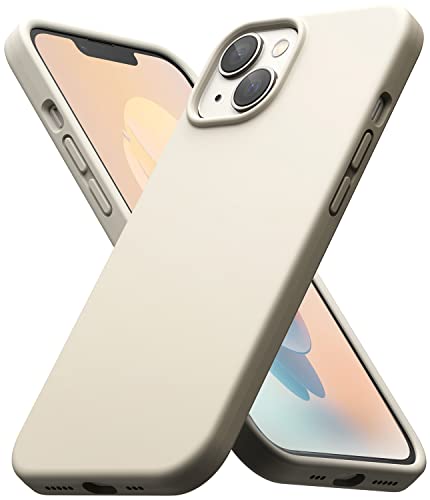 Ringke Silicone Case Kompatibel mit iPhone 14 Hülle (6.1"), Dünne Slim Silikon Handyhülle für iPhone 14 6.1 Zoll (2022) - Stone von Ringke