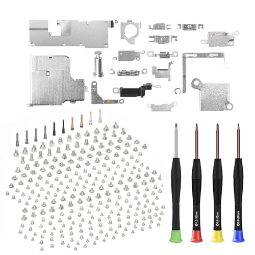 Risidamoy 14PRO Kompletter Metallhalterungsersatz für iPhone 14 Pro, vollständiges Set, innere Metallplattenabdeckung mit Befestigungswerkzeug-Schraubendrehern A2650, A2889, A2890, A2891, A2892 von Risidamoy