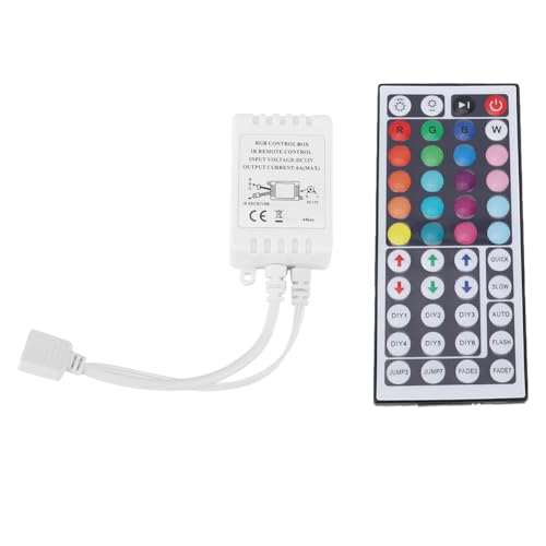 LED-Bunt-Controller-Dimmer mit Controller, 44-Tasten-RGB-Lampe, Infrarot-Controller, DC12–24 V von Riuulity