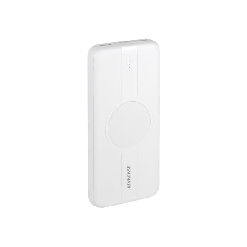 Rivacase Powerbank 10000 mAh QC PD Charge SANS Fil, 10 W, Weiß von Rivacase