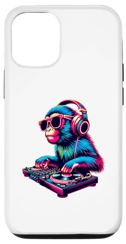 Hülle für iPhone 14 Pro Retro Monkey Dj Music Lover-kopfhörer, Discjockey von Rivartdale Designs