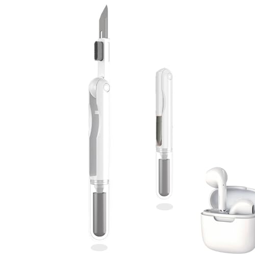 Rluobo Reinigungsset für Airpods, Airpods Cleaner Multifunktions Pro 1 2,3 In 1, Neues Airpods Reinigungsset mit Memory-Schaum, für Kopfhörer, Handy, Kamera und USB-C Port, Earbuds (Weiß + Grau) von Rluobo