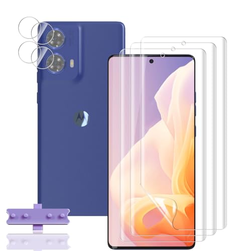 Rnnmeeko 3+2 Stück Schutzfolie für Motorola Moto G85 für Panzerglas, Motorola Moto G85 Schutzfolie + Kameraschutz, Motorola Moto G85 TPU-Folie HD Anti- Kratzer Schutzglas Displayfolie von Rnnmeeko