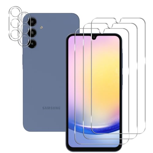 Rnnmeeko Schutzfolie für Panzerglas für Samsung Galaxy A25, 3+2 Stück Kamera Displayschutz für Samsung A25 Folie, 9H Härte Kameraschutz Schutzglas Displayschutzfolie für Samsung Galaxy A25 von Rnnmeeko