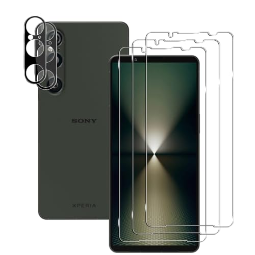 Rnnmeeko Schutzfolie für Panzerglas für Sony Xperia 1 Vi, 3+2 Stück Kamera Displayschutz für Sony Xperia 1 Vi Folie, 9H Härte Kameraschutz Schutzglas Displayschutzfolie für Sony Xperia 1 Vi von Rnnmeeko