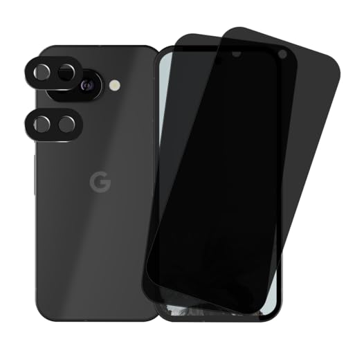 Rnnmeeko Sichtschutz Schutzfolie für Panzerglas für Google Pixel 9A, Anti-Spähen Privacy Folie mit Kameraschutz Panzer Schutz Glas [2+2 Stück], 9H Härte, Anti-Spy Sichtschutzfolie für Google Pixel 9A von Rnnmeeko