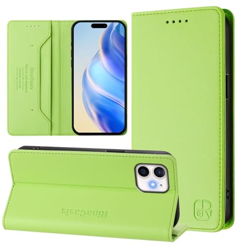 Miagon Hülle für iPhone 11,PU Leder Brieftasche Stoßfeste Magnet Standfunktion Kartenschlitzen Schutzhülle Klapphülle Flip RFID Blocker Case von Rnrieyta